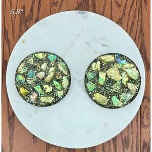 Vintage Lucite Abalone Trivets